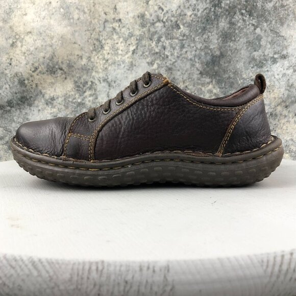 Born Women's Size 7M Brown Leather Closed Toe Lace-Up Low Top Oxford Shoes - Picture 6 of 13